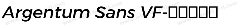 Argentum Sans VF字体转换
